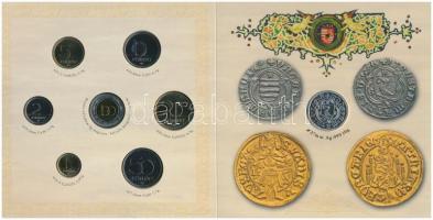 2008. 1Ft-100Ft 7klf db + Mátyás denár Ag fantáziaverete "Reneszánsz emlékév" dísztokos sz...