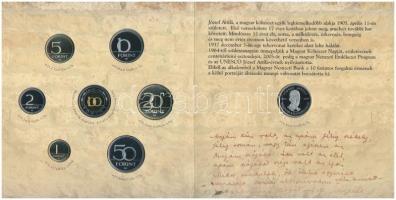 2005. 1Ft-100Ft 7klf db + 10Ft "József Attila" dísztokos szettben (2x) T:PP,BU