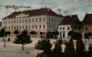 Igló főgimnázium, Dörner Gyula üzlete / main grammar school, shop, Divald &amp; Monostory (EK)