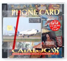 1992-95 MALÉV telefonkártya, bontatlan, 120 egység+CD katalógus '95