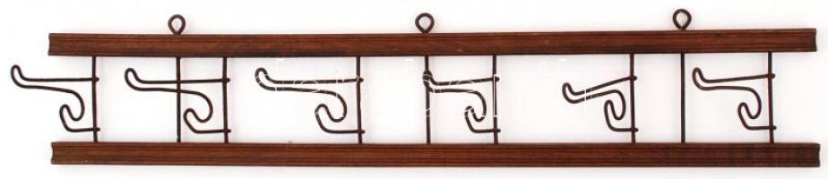 Régi fogas, fa-fém, 15×74 cm