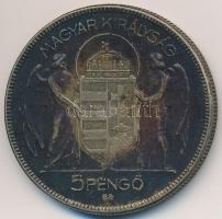1930. 5P Ag "Horthy jobbra" T:2- patina
Adamo P8