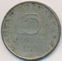 1948. 5Ft Ag "Petőfi" T:2- patina