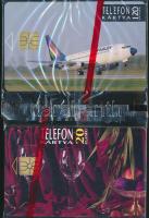 1992-94 MALÉV telefonkártya, bontatlan, 120 egység+ Hermann Crystal telefonkártya, bontatlan, 20 egység
