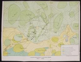 1906 Nagyág bányaterület geológiai térképe. Pálfy Mór alapján. Klösz Gy. nyomdájából 45x47 cm