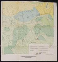 1906 Verespataki bányaterület geológiai térképe. Pálfy Mór alapján. Klösz Gy. nyomdájából / 1906 Map of the mines arond Rosia Montana 45x47 cm