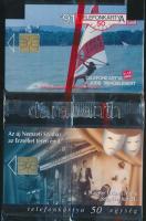 1991-97 Balaton Surf telefonkártya, bontatlan, 50 egység+ Nemzeti Színház,  Magyar Dráma Napja telefonkártya, bontatlan, 50 egység