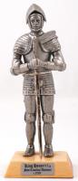 VII Henrik teljes páncélzatban, fém figura, m:12,5 cm/ King Henry VIII Foot Combat Armour C.1520 Statue With Sword Figurine Model