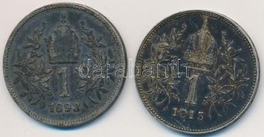 Ausztria 1893-1915. 1K Ag "Ferenc József" (2x) T:2-,3 patina
Austria 1893-1915. 1 Corona A...