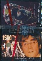 1997-2002 John Lennon  telefonkártya, bontatlan, 800 Ft + Elvis Presley 1935-1977 telefonkártya, bontatlan, 50 egység