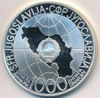 Jugoszlávia 1980. 1000D Ag "Tito" eredeti tokban, tanúsítvánnyal T:PP felületi karc
Yugosl...