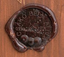 Csákó Béla Attila: Krisztus ikon, jelzett, vegyes technika, fatábla, 21,5x11,5cm