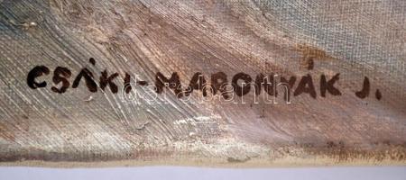 Csáki jelzéssel: Csendélet könyvvel és olvasószemüveggel, olaj, vászon, 49,5×40 cm