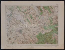 cca 1900 Katonai térképek: Magyarország: 5 db. Debrecen, Miskolc, Pápa, Letenye, Sopron / cca 1910 M...