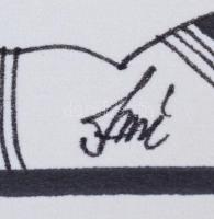 Szász jelzéssel: Arcok, 2 db grafika, tus, papír, különböző méretben