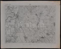 cca 1900 Katonai térképek: Szarvas, Baja, Törökkanizsa, Alsópáhok, Bozovics, Kaposvár 8 db / cca 191...