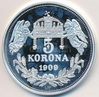 DN "Királyi koronák / 1909. 5K - III. László" Ag emlékérem tanúsítvánnyal (20g/0.999/38,61...