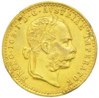 Ausztria 1915. 1D Au "Ferenc József" (3.48g/0.986) utánveret, keretnyommal T:2- ph. Austria 1915. 1 Ducat Au "Franz Joseph I" (3.48g/0.986) restrike, the frame left marks on the edge C:VF edge error Krause KM# 2267