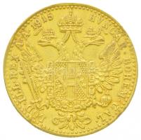 Ausztria 1915. 1D Au "Ferenc József" (3.48g/0.986) utánveret, keretnyommal T:2- ph.
Austri...