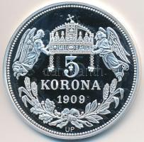 DN "Királyi koronák / 1909. 5K -  Vencel" Ag emlékérem tanúsítvánnyal (20g/0.999/38,61mm) ...