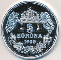 DN "Királyi koronák / 1909. 5K -  Ottó" Ag emlékérem tanúsítvánnyal (20g/0.999/38,61mm) T:...