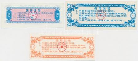 Kína 1975-1991. 3db klf rizsjegy T:I
China 1975-1991. 3pcs of diff rice coupons C:UNC