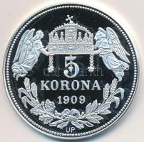 DN "Királyi koronák / 1909. 5K - I. Károly " Ag emlékérem tanúsítvánnyal (20g/0.999/38,61m...
