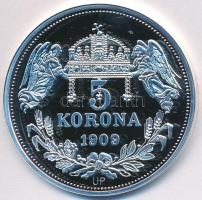 DN &quot;Királyi koronák / 1909. 5K - III. Béla&quot; Ag emlékérem tanúsítvánnyal (20g/0.999/38,61mm) T:PP