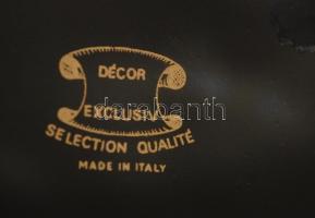 Décor nagy bonbonier, porcelán, matricás, jelzett, hibátlan, 23x24cm