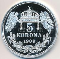 DN "Királyi koronák / 1909. 5K - I. András" Ag emlékérem tanúsítvánnyal (20g/0.999/38,61mm...