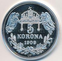 DN "Királyi koronák / 1909. 5K - Salamon" Ag emlékérem tanúsítvánnyal (20g/0.999/38,61mm) ...