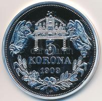 DN "Királyi koronák / 1909. 5K - I. Géza" Ag emlékérem tanúsítvánnyal (20g/0.999/38,61mm) ...