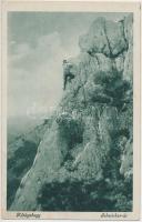 Kétágú-hegy, Schwicker út, hegymászó, fényképezte Bekey Ime Gábor (EK)