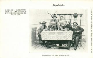 1898 Jägerlatein. Kaiser- Jubiläums und V. Österreichische Bundesschiessen Nr. 9. / Austrian hunters, anniversary festival