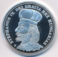 DN "Királyi koronák / 1909. 5K - IV. István" Ag emlékérem tanúsítvánnyal (20g/0.999/38,61m...