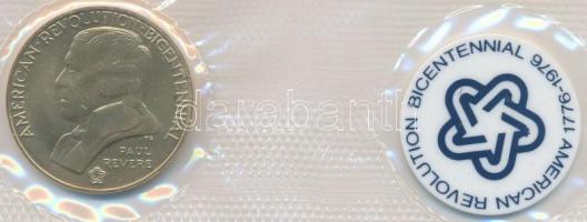 Amerikai Egyesült Államok 1975. "Paul Revere" aranyozott emlékérem érmés bélyeges borítéko...