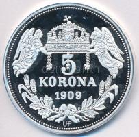 DN &quot;Királyi koronák / 1909. 5K - II. Lajos&quot; Ag emlékérem tanúsítvánnyal (20g/0.999/38,61mm) T:PP