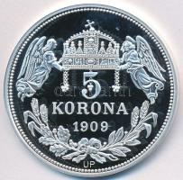 DN "Királyi koronák / 1909. 5K - I. Mátyás" Ag emlékérem tanúsítvánnyal (20g/0.999/38,61mm) T:PP