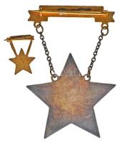 1953. "Sztahanovista" zománcozott fém kitüntetés miniatűrrel, igazolvánnyal T:2