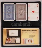 3 pakli bontatlan franciakártya römihez, kanasztához, stb., saját dobozában, leírással