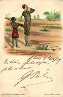 1898 Pfui Tiger!!! RP signed Philipp & Kramer art postcard Edit. S. Lebel (EB)