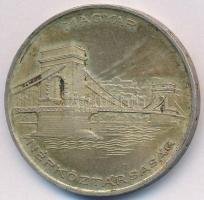 1956. 20Ft Ag "Tízéves a Forint / Lánchíd" T:2 patina