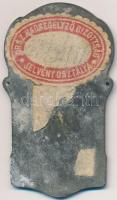 Osztrák-Magyar Monarchia 1918. "In memoriam 1914-1918" fém katonai felvarró, hátoldalán &q...