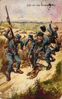 Jagd auf den Sonntagsbraten / WWI K.u.K. soldiers hunting (EK)