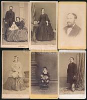 cca 1860 7 db keményhátú fotó az 1860-as évekből / Vintage photos 7x11 cm
