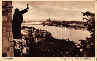 Budapest, Látkép a Szent Gellért szoborral (Rb)