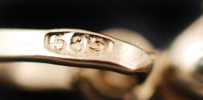 Arany kagyló medál, 14K, Au., br.:0,4gr., jelzett/ Gold shell pendant, 14K, Au br.. 0,4gr