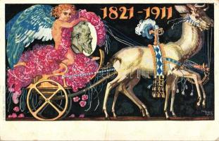 1821-1911 Luitpold, Prince Regent of Bavaria, obituary card s: Ivi Diez (wet damage)