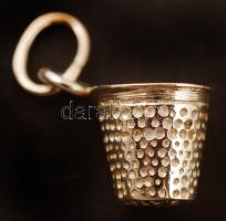 Arany gyűszű medál, 14K, Au., 1,4gr., jelzett/ Gold thimble pendant, 14C, Au. 1,4gr.