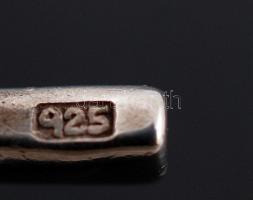 Ezüst teniszütő medál, Ag., 4,8gr,jelzett/ Silver tennis racket pendant, Ag. 4,8gr